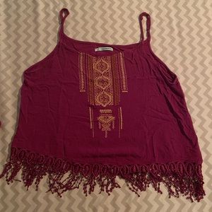 Maurice’s burgundy boho tank